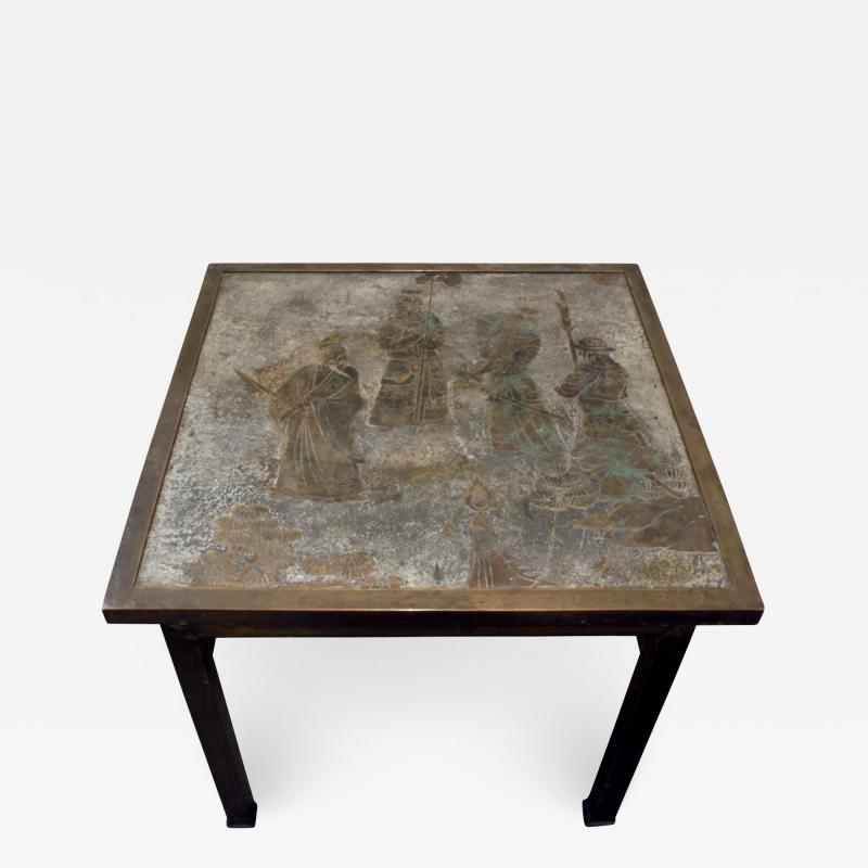 Philip Kelvin LaVerne Philip Kelvin LaVerne Table Ming 131 in Pewter and Bronze 1960s signed 