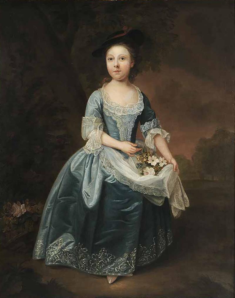 Philip Mercier 18th Century English Portrait Of A Young Girl Attributed To Philip Mercier