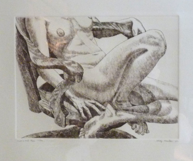 Philip Pearlstein Nude on Oak Chair 1977