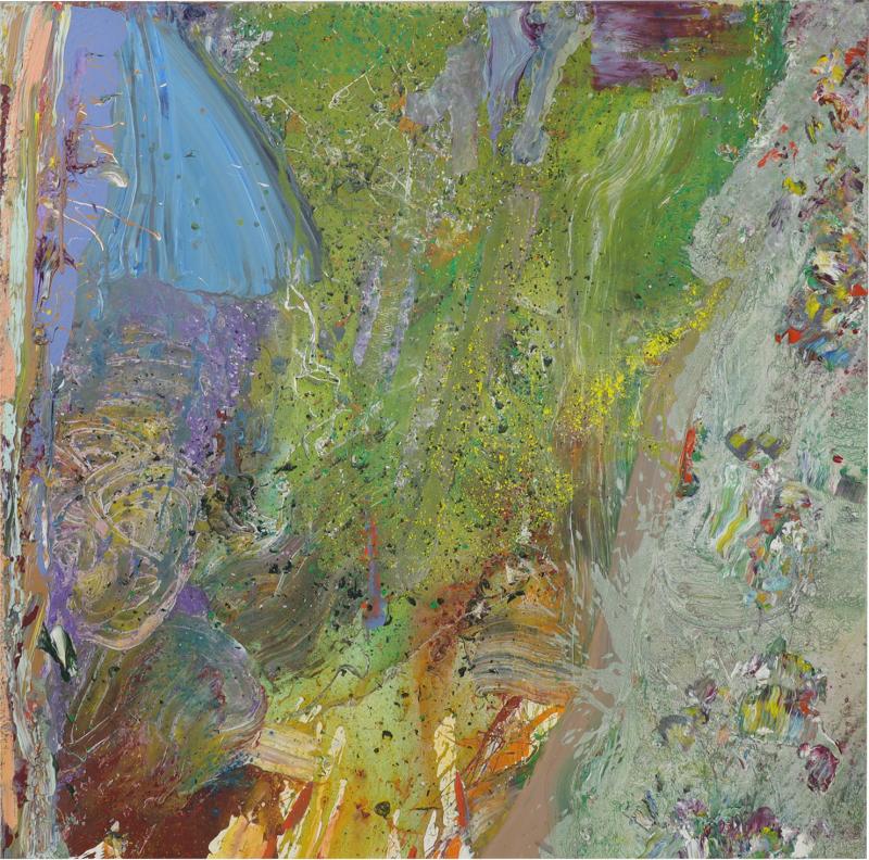 Philip Wofford Large Philip Wofford b 1935 Kid Broccoli 1973 Acrylic on Canvas 72 x 72 
