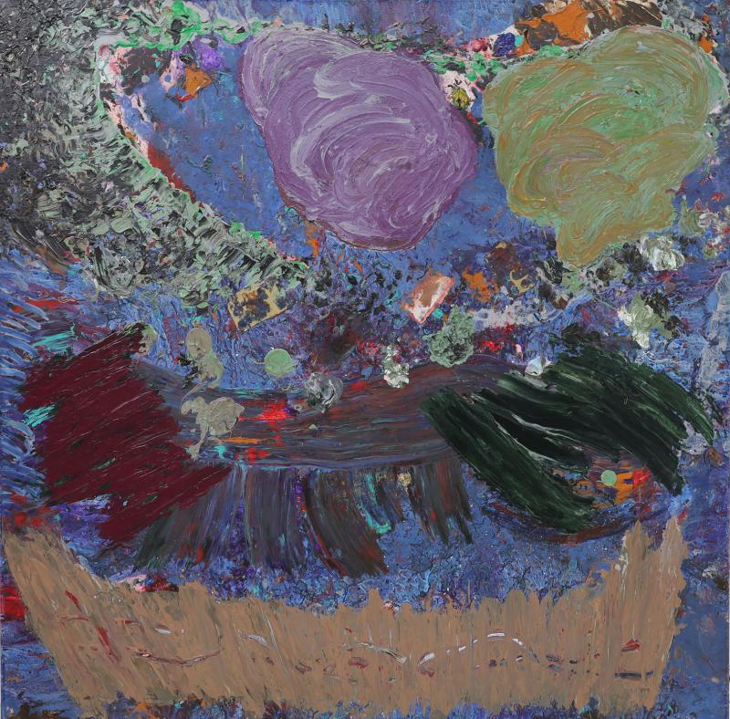 Philip Wofford Philip Wofford Acrylic on Canvas Grotto dtd 1977 61 5 x 61 5 