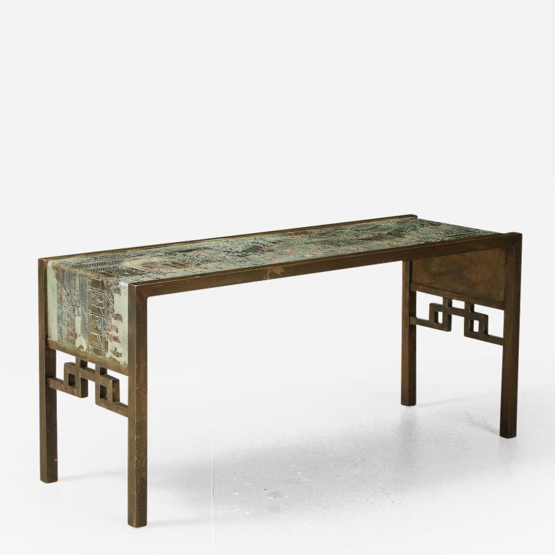 Philip and Kelvin LaVerne Festival Console Table by Philip and Kelvin Laverne