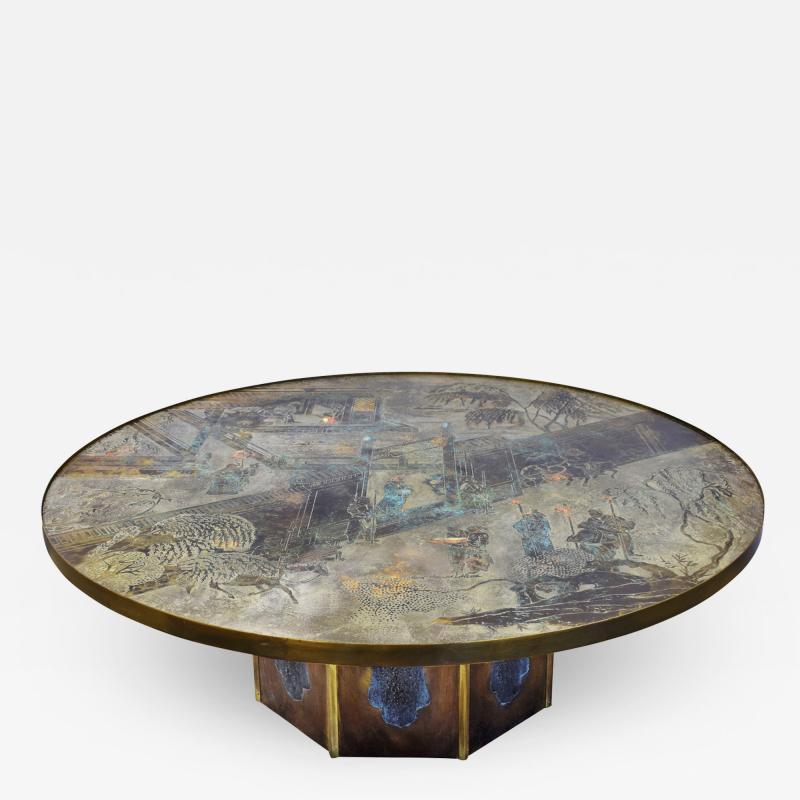 Philip and Kelvin LaVerne Philip Kelvin LaVerne Large Chan 142 Coffee Table 1960s Signed 