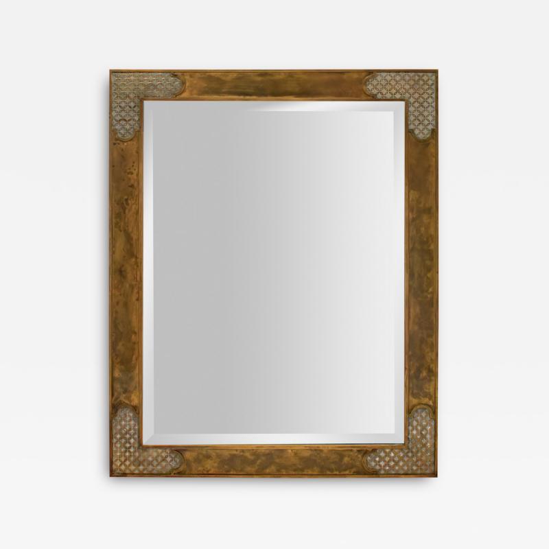 Philip and Kelvin LaVerne Philip Kelvin LaVerne Rare and Significant Kaun Corner Mirror 1960s Signed 