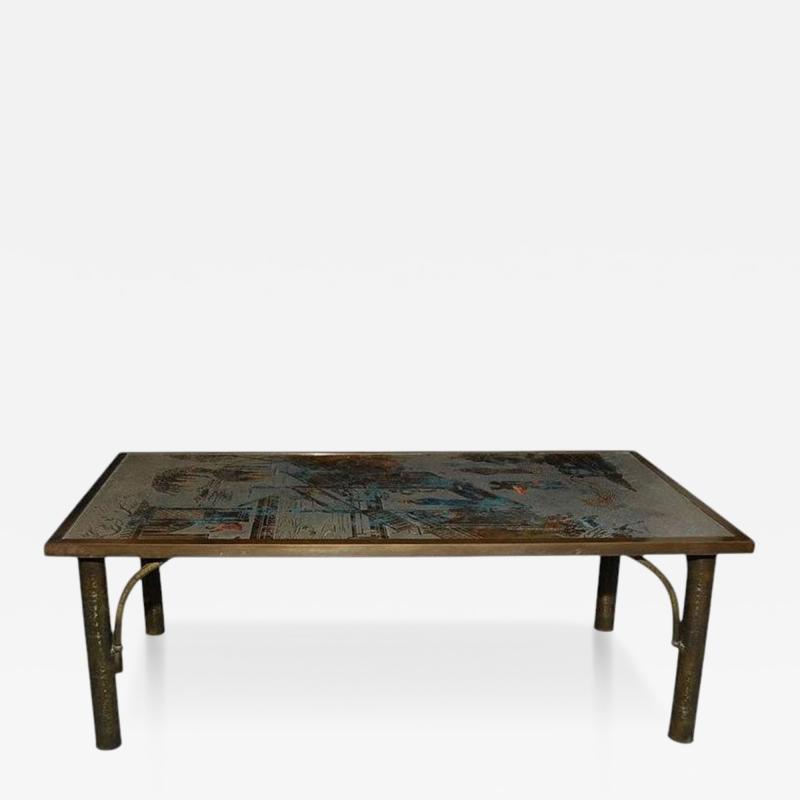 Philip and Kelvin LaVerne Philip and Kelvin LaVerne Bronze Coffee Table Imperial Court Scene 