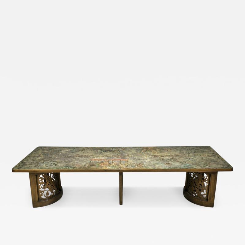 Philip and Kelvin LaVerne Philip and Kelvin LaVerne Rare and Important Dining Table Bronze USA 1960s