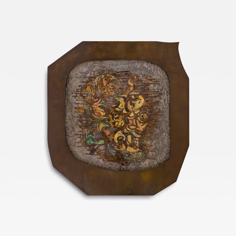 Philip and Kelvin LaVerne Philip and Kelvin LaVerne Stunning Abstract Collage Dialogue 1960s Signed 