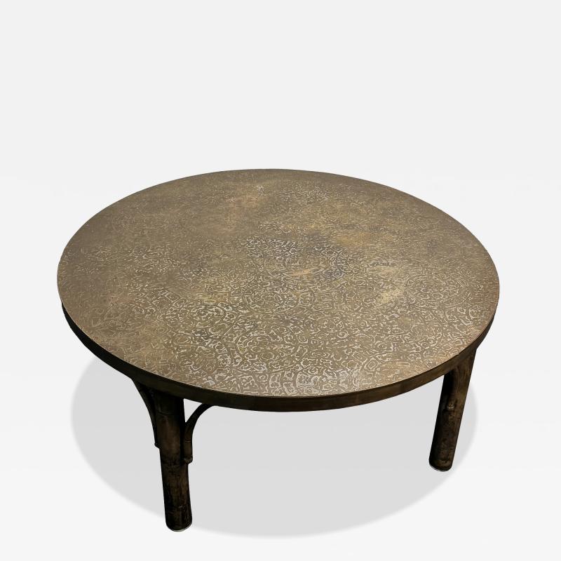 Philip and Kelvin LaVerne RARE ETRUSCAN BRASS TABLE BY PHILIP AND KELVIN LAVERNE
