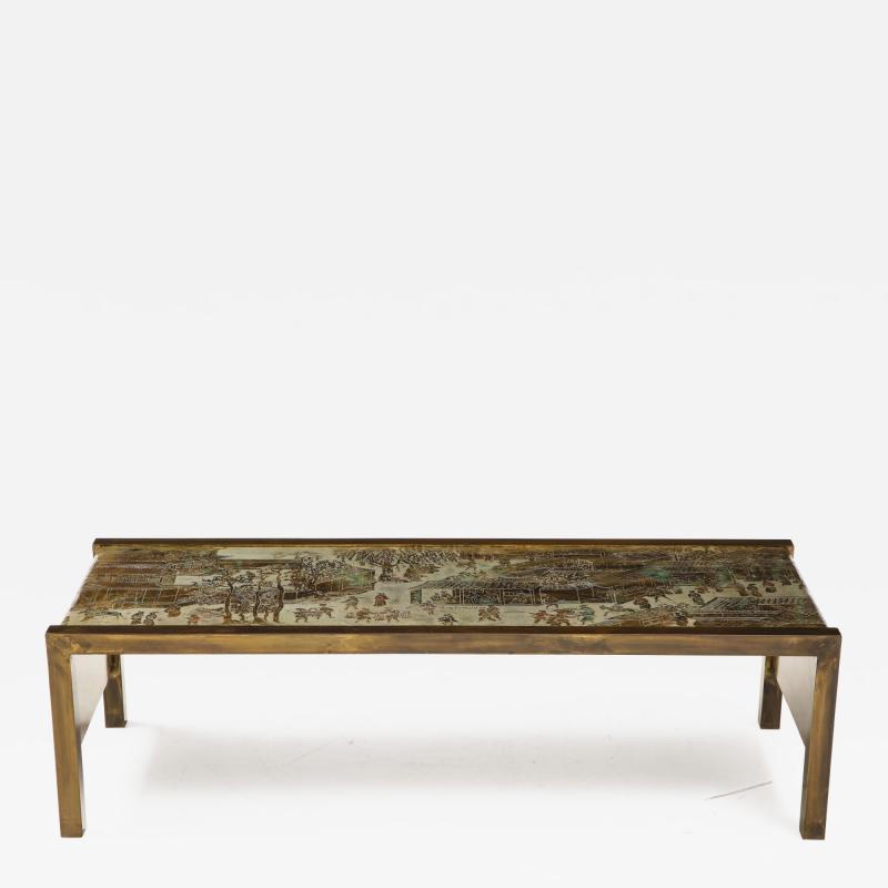 Philip and Kelvin LaVerne Spring Festival Waterfall Coffee Table in Bronze by Philip Kelvin LaVerne