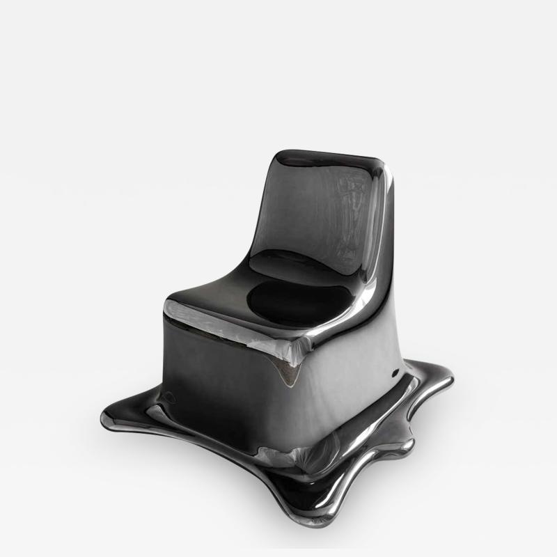 Philipp Aduatz Black Chrome Melting Chair by Philipp Aduatz