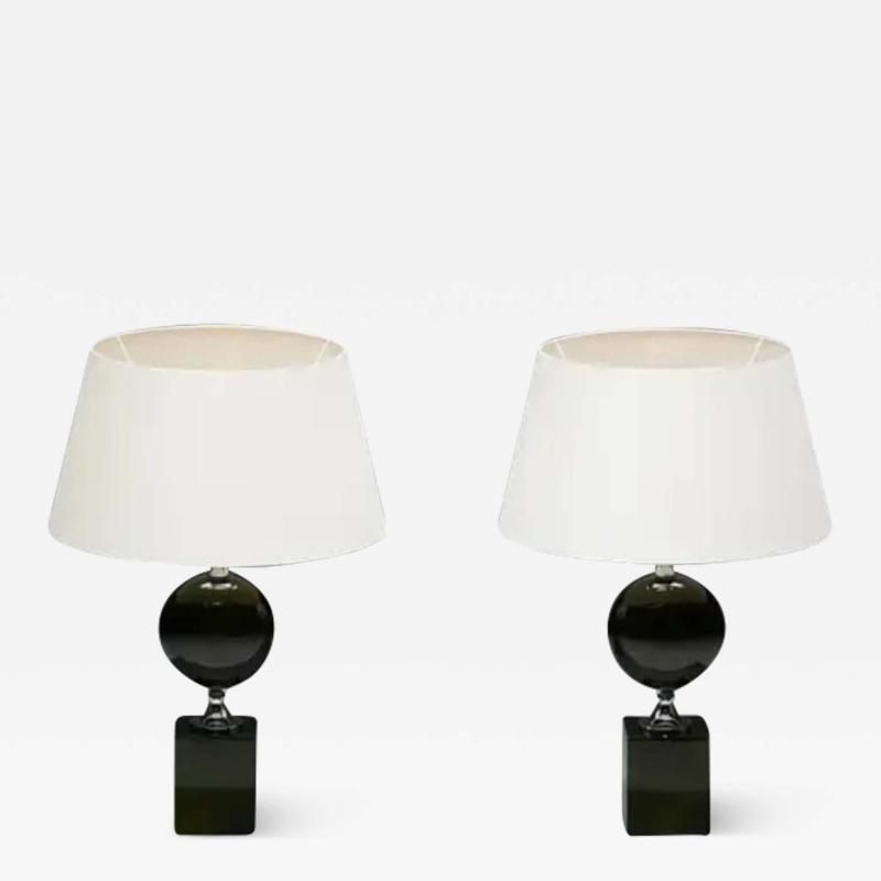 Philippe Barbier Table Lamps by Philippe Barbier France 1970s