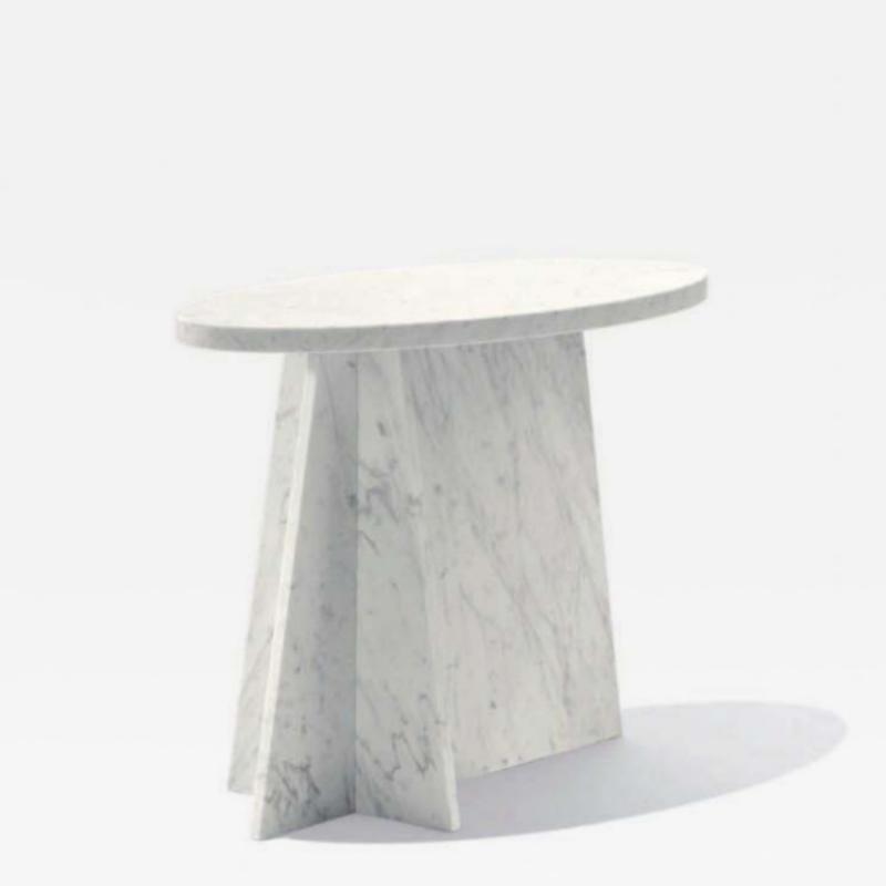 Philippe Hurel Kinna II Occasional Table in White Marble by Philppe Hurel