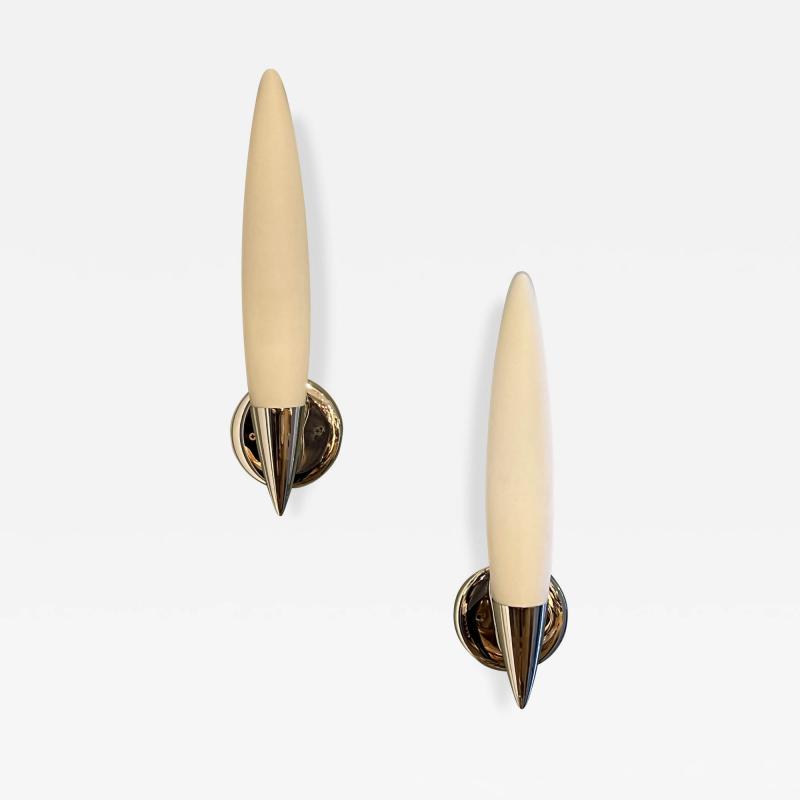 Philippe Starck Pair of Opaline Sconces Philippe Starck