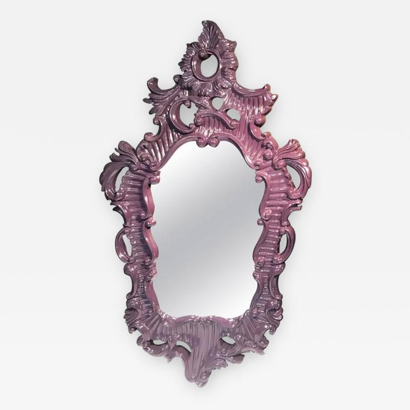 Philippe Starck Pop Art Cast Resin Fancy Scrolled Baroque Style Mirror