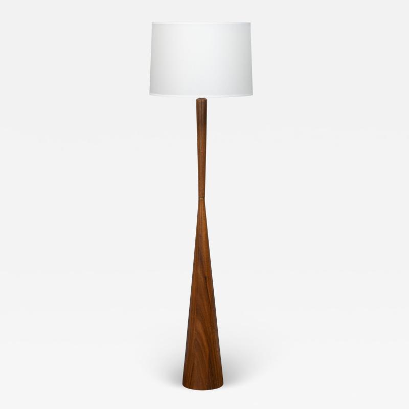 Phillip Lloyd Powell Mid Century Modern Walnut Floor Lamp
