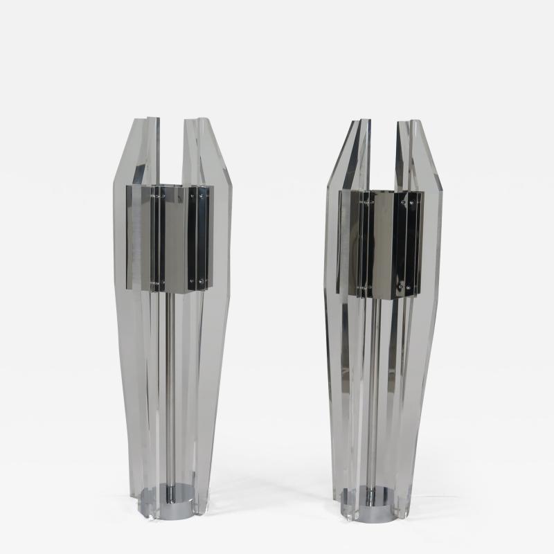 Phillipe Jean pair of sculptural table lamps