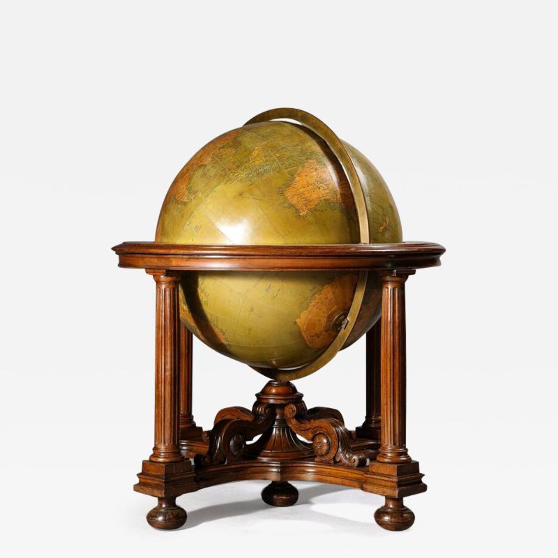 Phillips and Sons 30 Terrestrial Globe on Walnut Stand