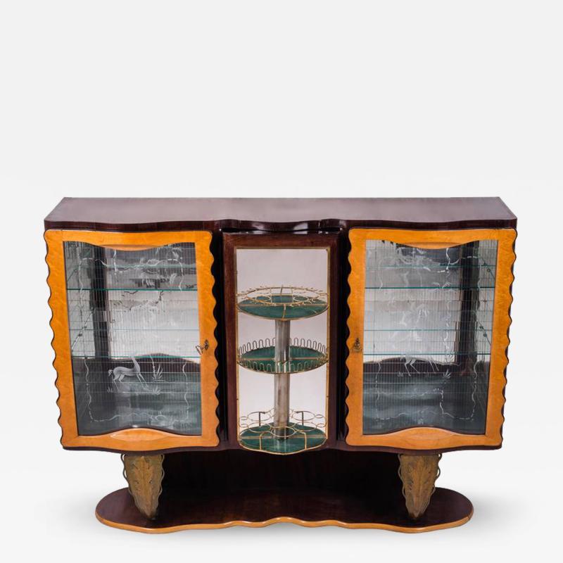 Pier Luigi Colli Extraordinary Italian Bar Cabinet by Pier Luigi Colli 1940