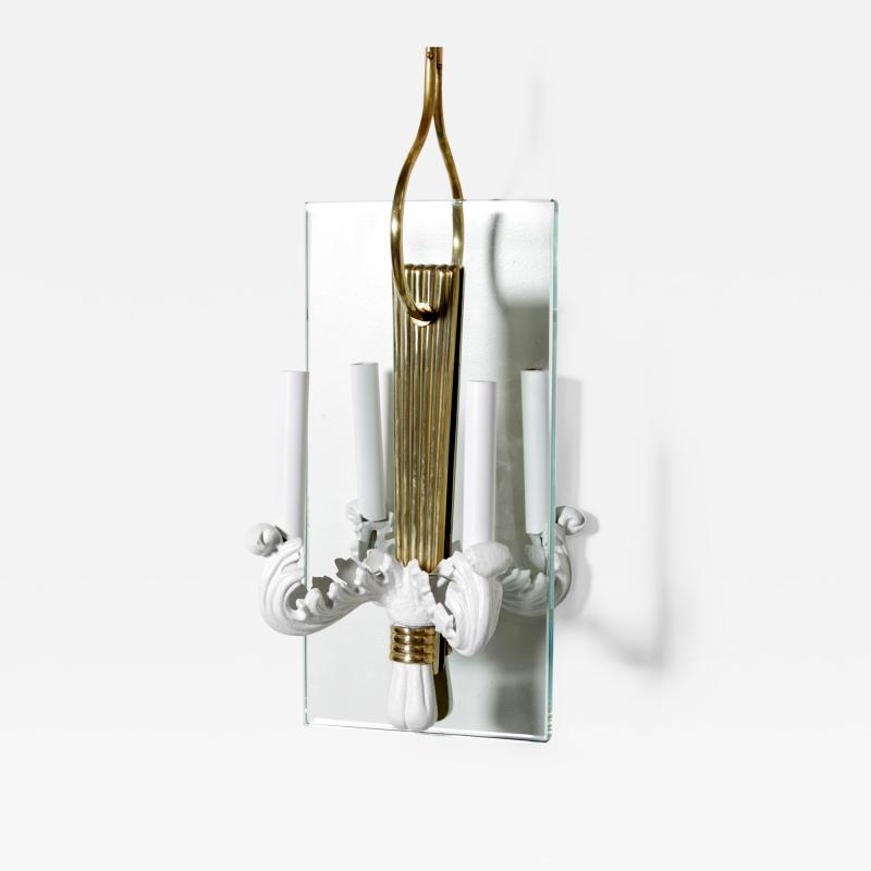 Pier Luigi Colli Lacquered metal brass and glass hall lantern by Pier Luigi Colli