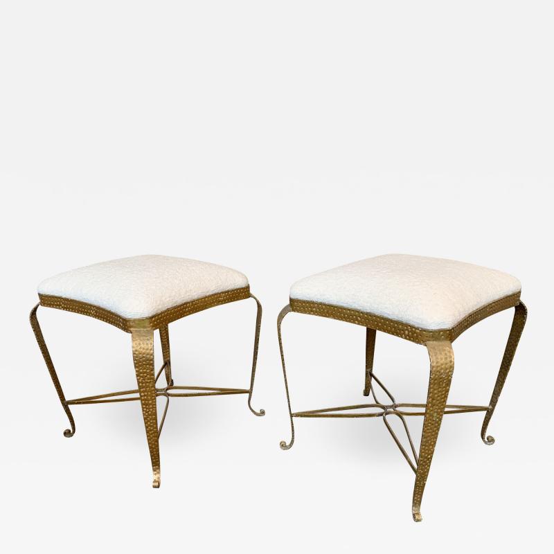 Pier Luigi Colli Pair of Stools Gold Leaf by Pier Luigi Colli Italy 1950s