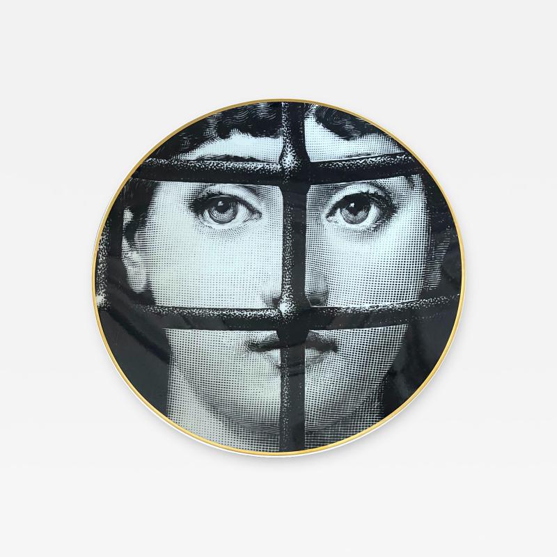 Piero Fornasetti Ceramic Julia Dinner Plate by Fornasetti for Rosenthal