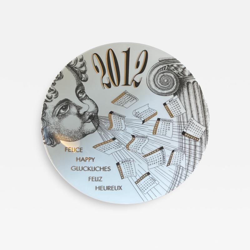 Piero Fornasetti FORNASETTI HAPPY NEW YEAR 2012 CERAMIC PLATE