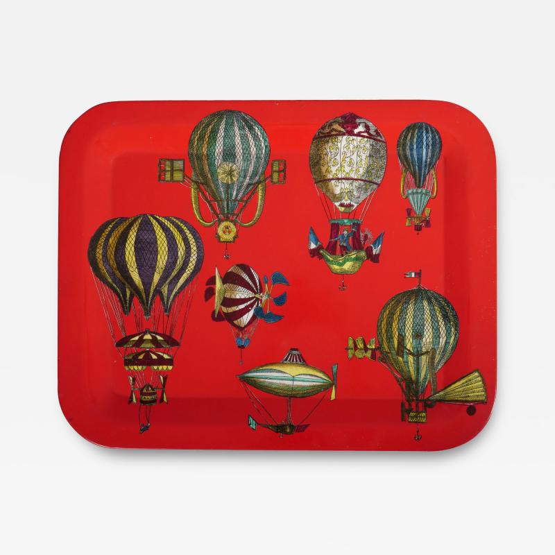 Piero Fornasetti Fornasetti tray fantastical hot air balloons c1950