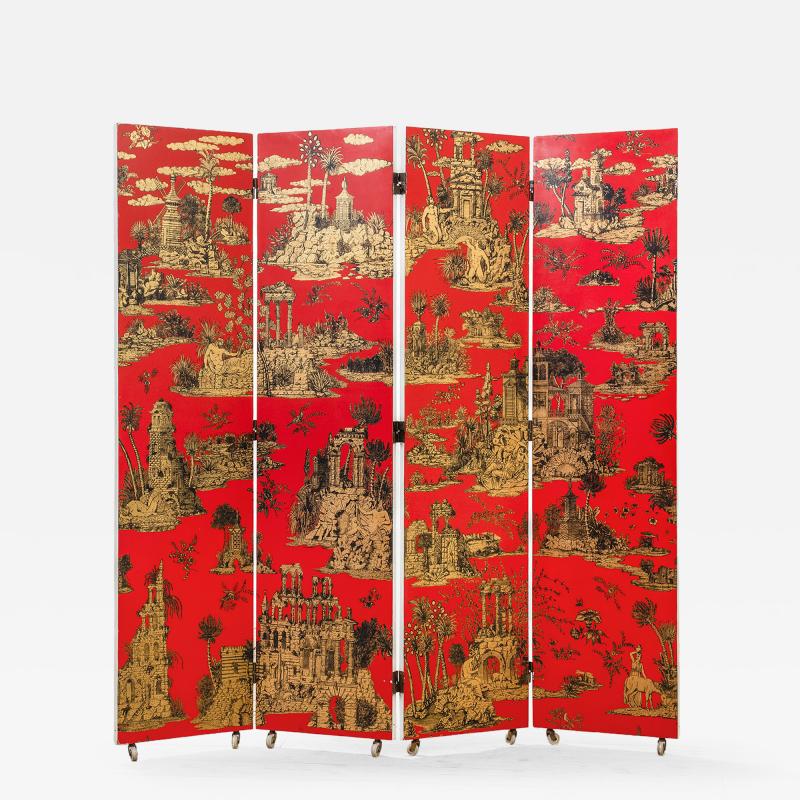 Piero Fornasetti Piero Fornasetti Decoratvie Wooden Screen Gran Coromandel