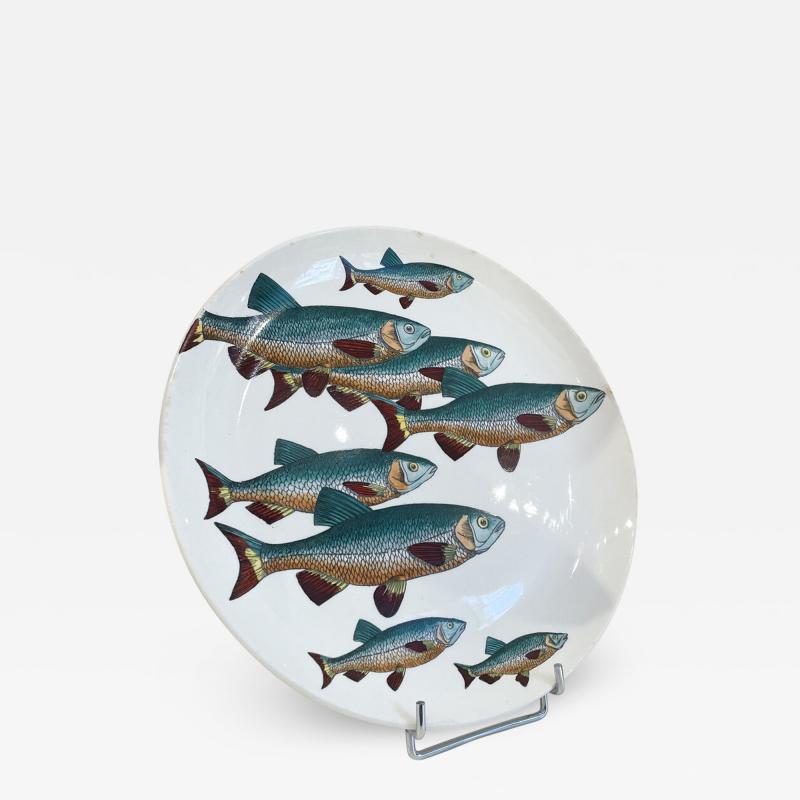Piero Fornasetti Set of 6 Italian Decorative Fish Plates by Piero Fornasetti