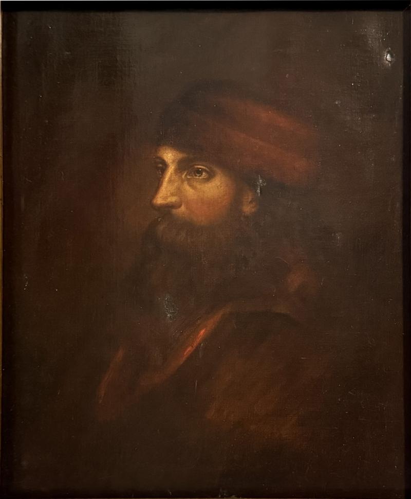 Pierre Auguste Renoir ANTIQUE PORTRAIT OF BEARDED MAN IN THE STYLE OF PIERRE AUGUSTE RENOIR
