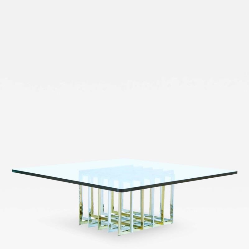 Pierre Cardin Pierre Cardin Geometric Grid Cocktail Table