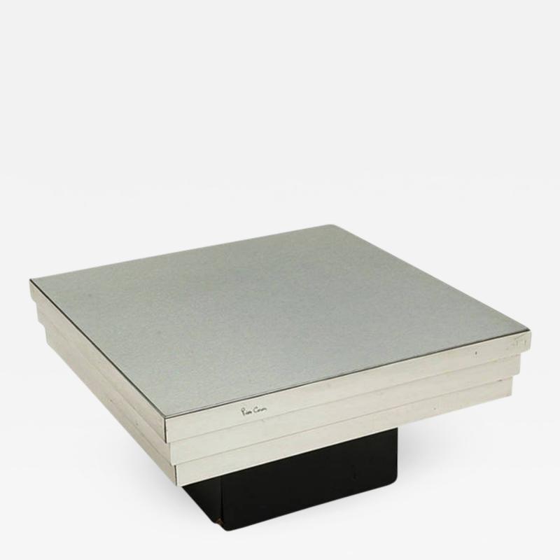 Pierre Cardin Pierre Cardin Side Table with a Graduated Aluminum Top