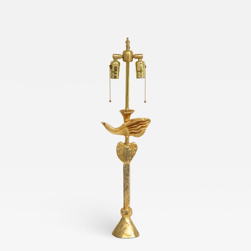 Pierre Casenove Bronze Bird Table Lamp by Pierre Casenove for Fondica