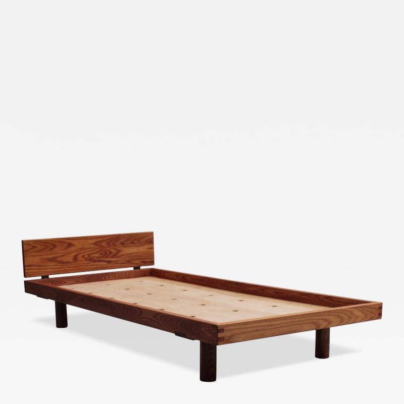Pierre Chapo Fine French 1950s Solid Elm Godot daybed by Pierre Chapo