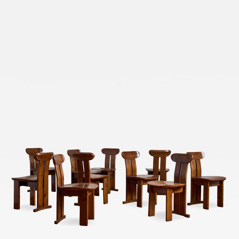 Pierre Chapo French Dining Chairs Set of 10