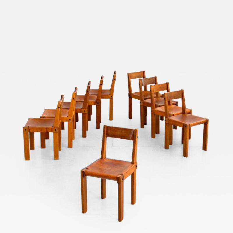 Pierre Chapo PIERRE CHAPO S24 DINING CHAIRS SET OF 10