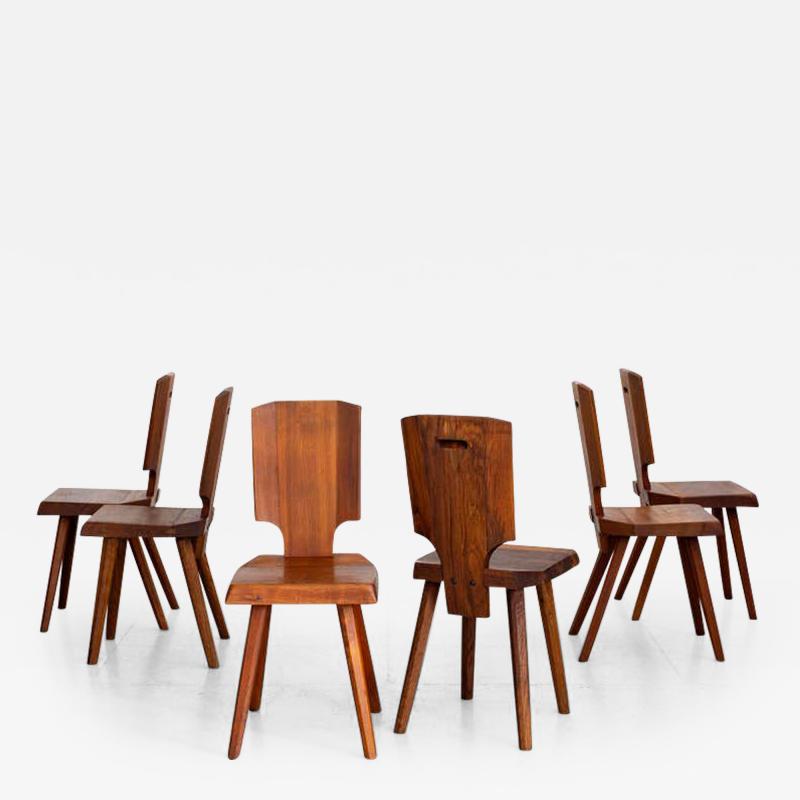 Pierre Chapo PIERRE CHAPO S28 DINING CHAIRS SET OF 6