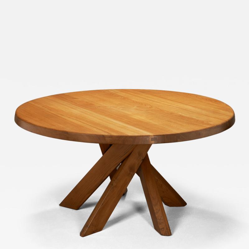 Pierre Chapo Pierre Chapo Model SFAX T21 D Dining Table in Solid Elm France 1970s
