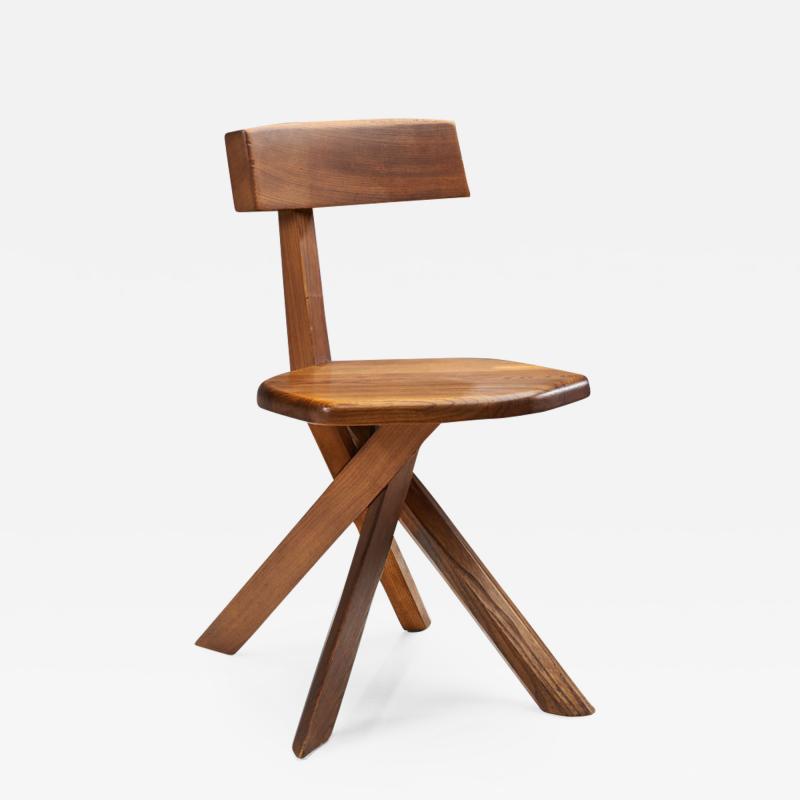 Pierre Chapo Pierre Chapo S34 Solid Elm Chair France 1960s