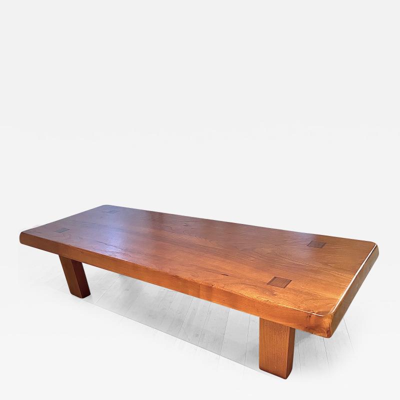 Pierre Chapo Pierre Chapo model T08 solid elm early coffee table