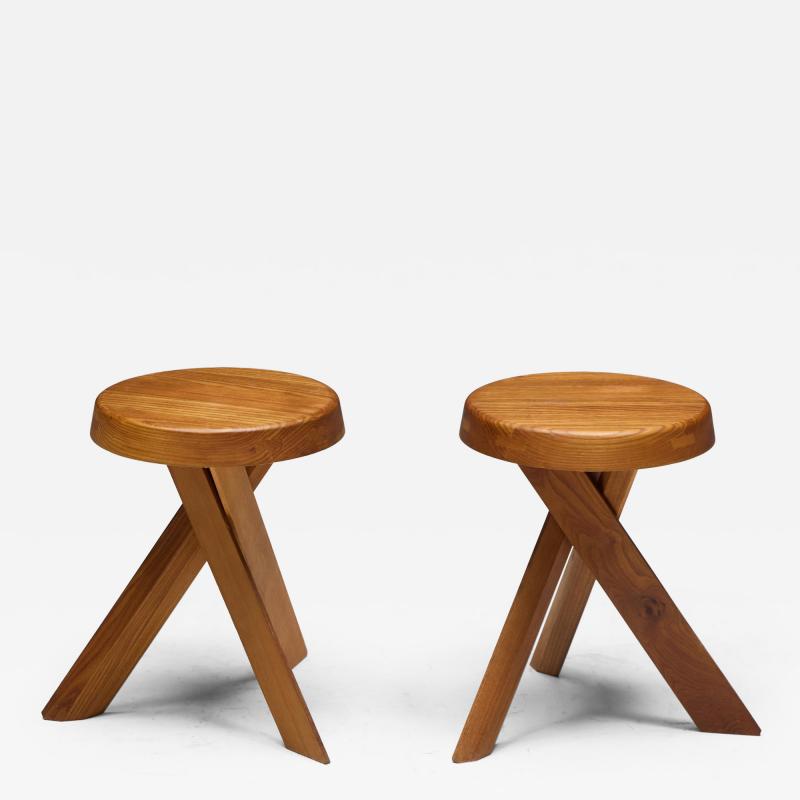 Pierre Chapo S31 Stools by Pierre Chapo France 1970s