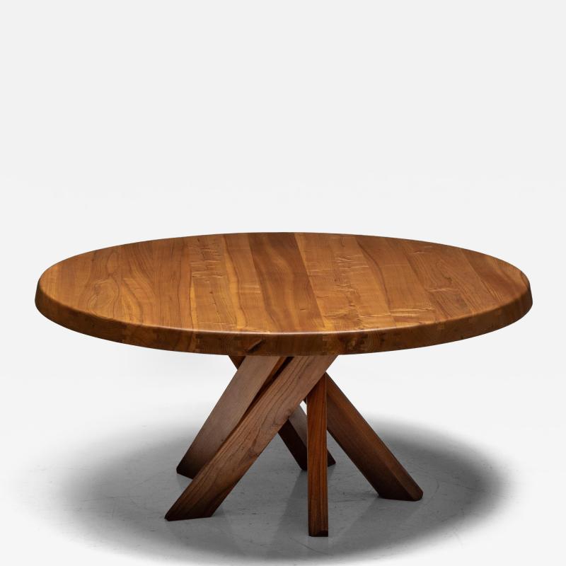 Pierre Chapo T21 Elm Dining Table by Pierre Chapo France 1973