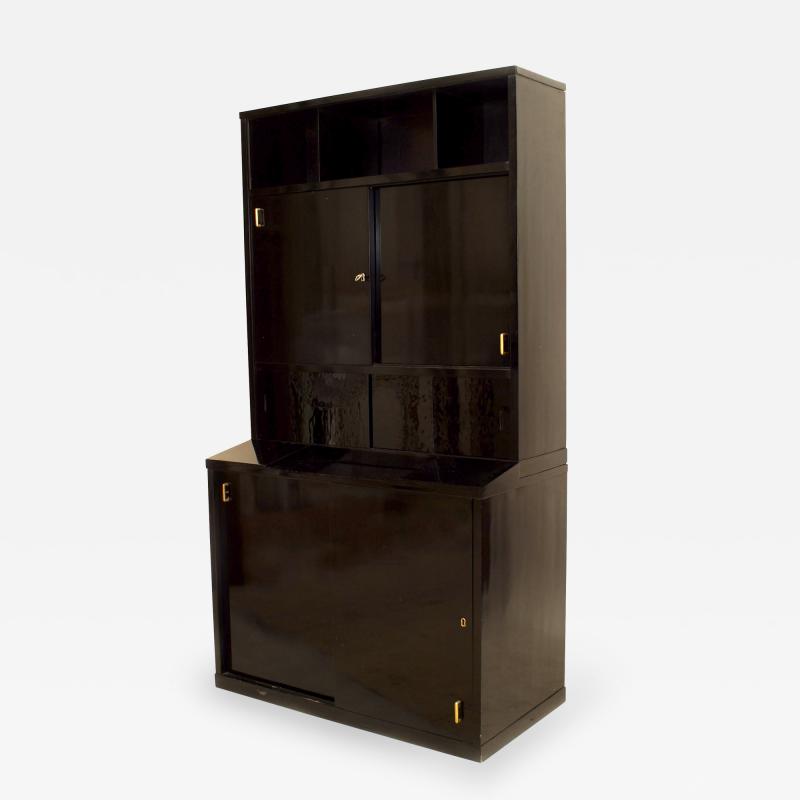 Pierre Chareau French Art Deco Ebonized Bookcase Manner of Pierre Chareau 
