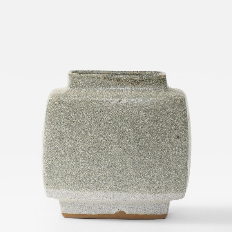 Pierre Culot Pierre Culot Off White Ceramic Citro n Vase Belgium circa 1970 Signed
