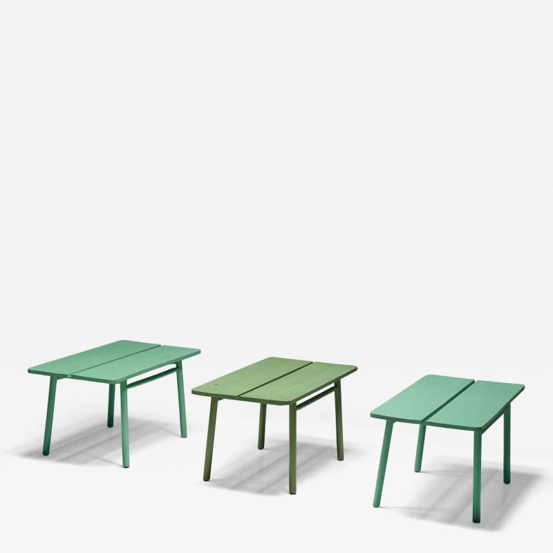 Pierre Gautier Delaye Green Coffee Bean Tables by Pierre Gautier Delaye France 1965