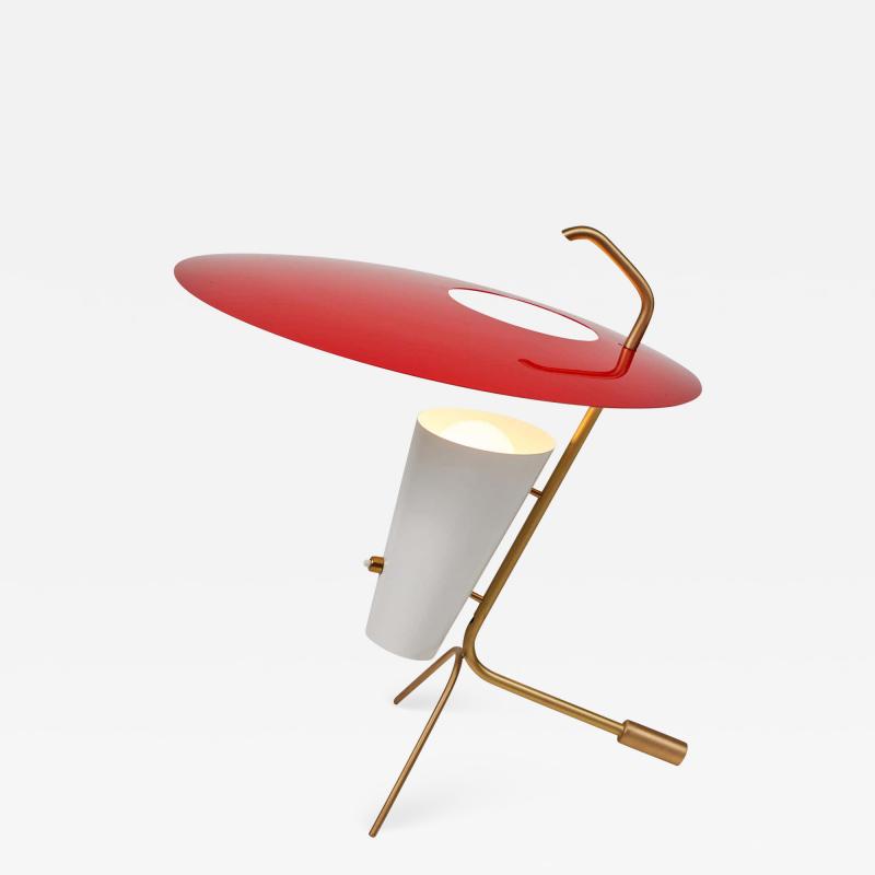 Pierre Guariche Pierre Guariche G24 Table Lamp in Red and White for Sammode Studio