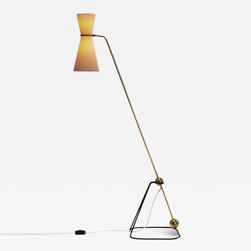 Pierre Guariche Pierre Guariche Model G2 Swinging Floor Lamp Edition Disderot France 1950s