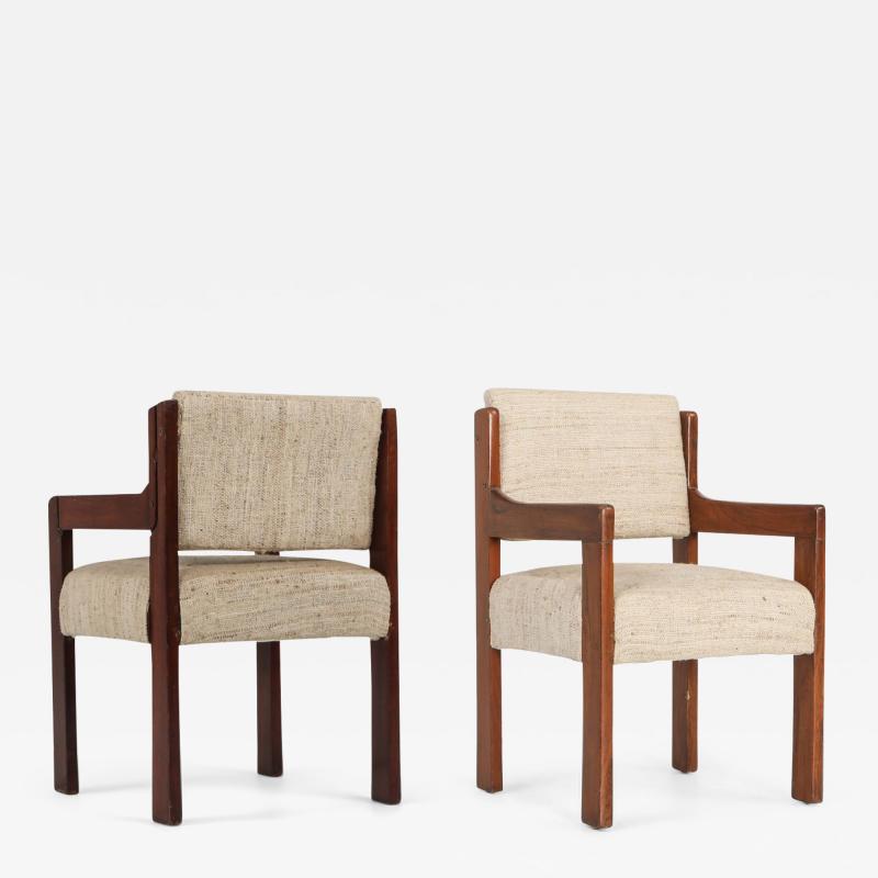 Pierre Jeanneret Pair of Chandigarh armchairs by Pierre Jeanneret 1960s