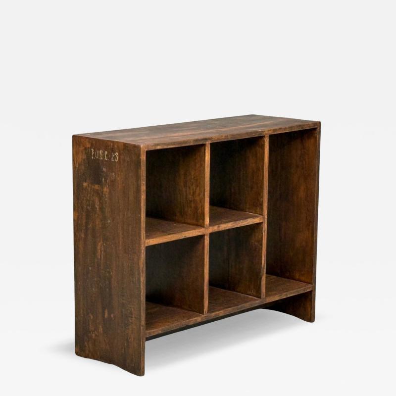 Pierre Jeanneret Pierre Jeanneret 5 Hole File Rack or Bookcase Teak Chandigarh 1960s