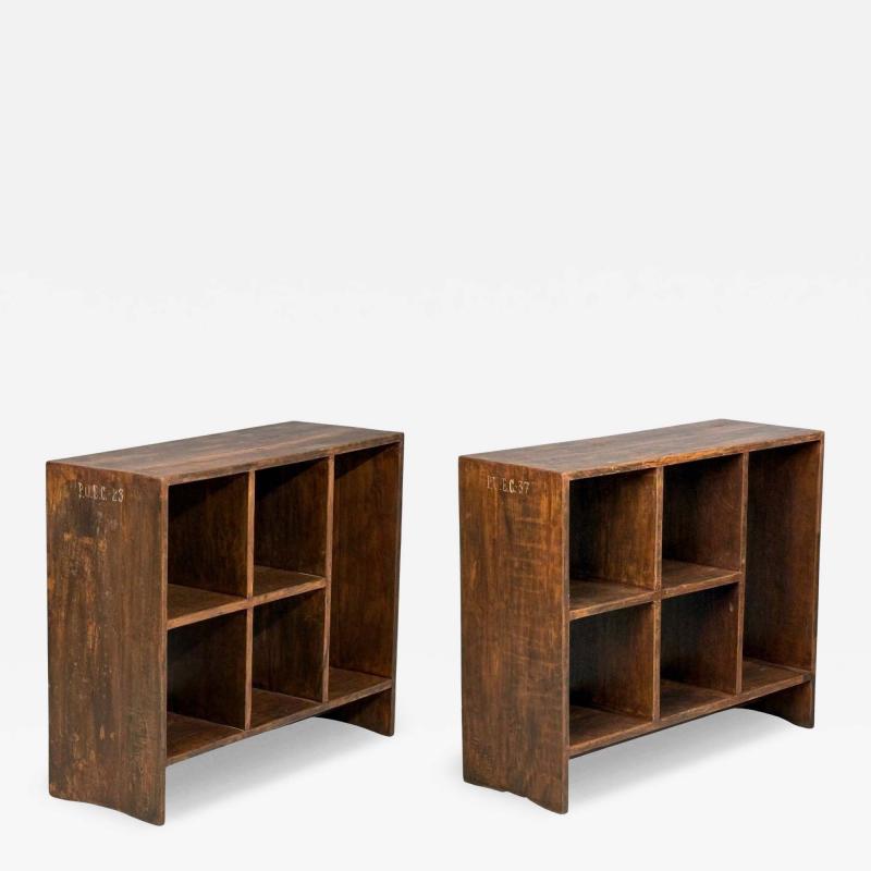 Pierre Jeanneret Pierre Jeanneret 5 Hole File Racks or Bookcases Teak Chandigarh 1960s